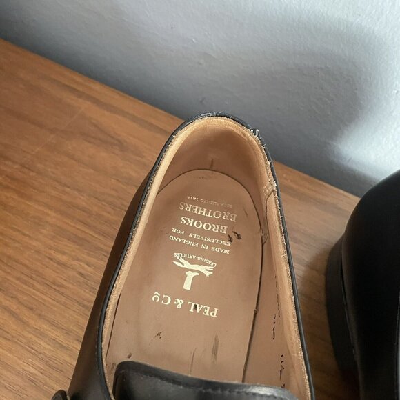Brooks Brothers Peal Co Monk Strap Dress Shoes Black Leather Mens Size US 11.5 B - Picture 7 of 11